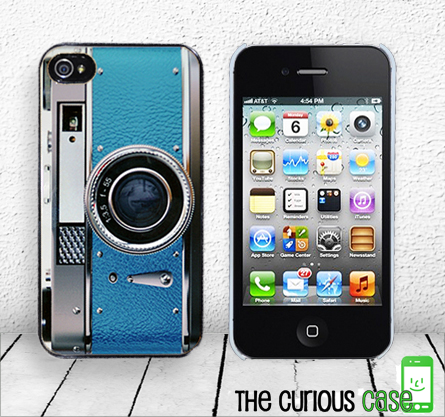 Retro Teal Camera Iphone Hard Case - Fits Iphone 4 And Iphone 4s