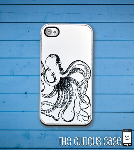 Vintage Styled Octopus Nautical Iphone Hard Case - Fits Iphone 4 And Iphone 4s