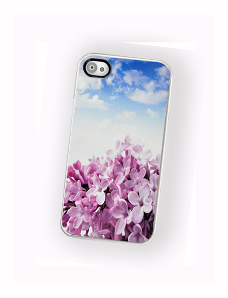 Floral Sky Iphone Case, Fits Iphone 4 And Iphone 4s - White Trim