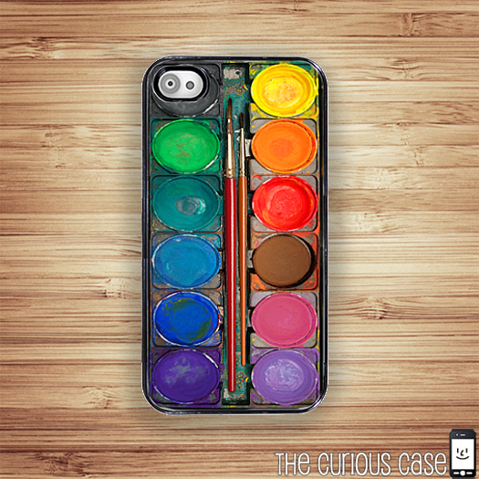 Watercolor Paint Box Iphone Hard Case, Fits Iphone 4 And Iphone 4s on