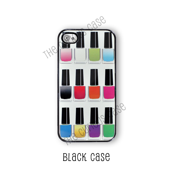Nail Polish Rainbow Iphone Hard Case, Fits Iphone 4 And Iphone 4s Black Trim on Luulla